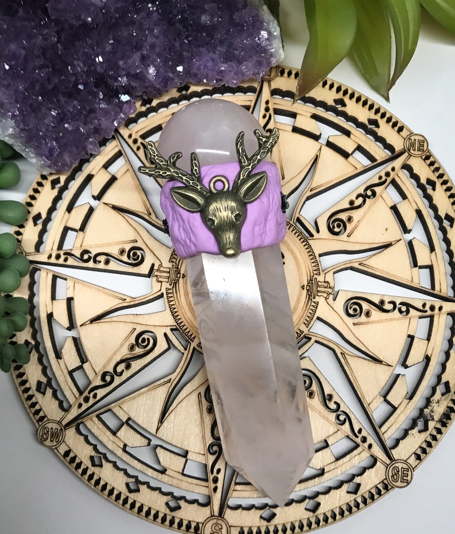 Rose Quartz Wand for Relationships, Self Confidence & Self Love