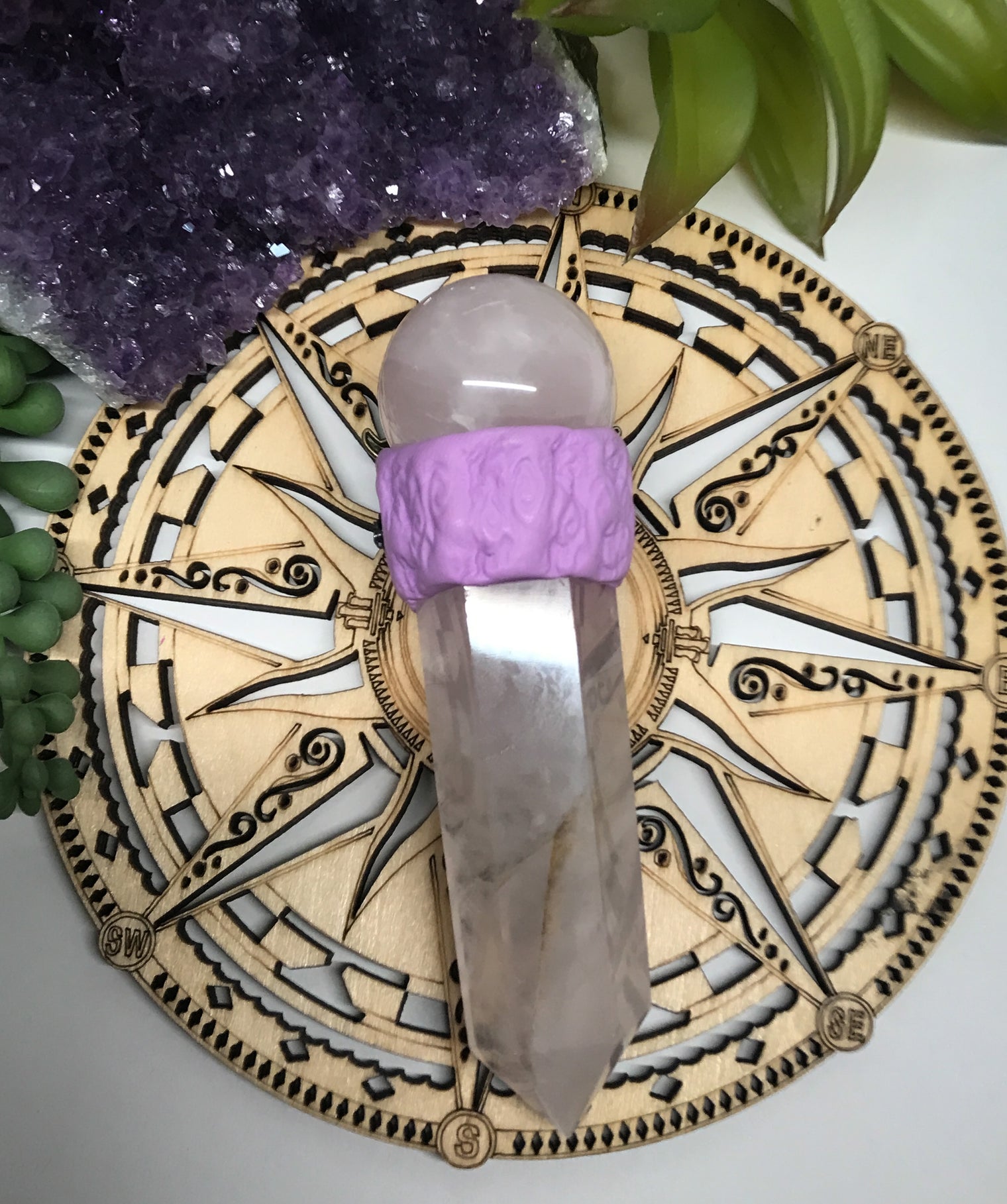 Rose Quartz Wand for Relationships, Self Confidence & Self Love