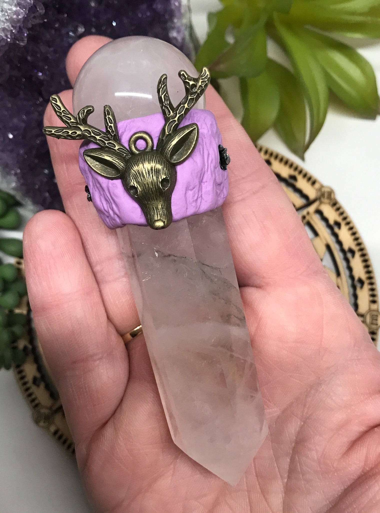 Rose Quartz Wand for Relationships, Self Confidence & Self Love