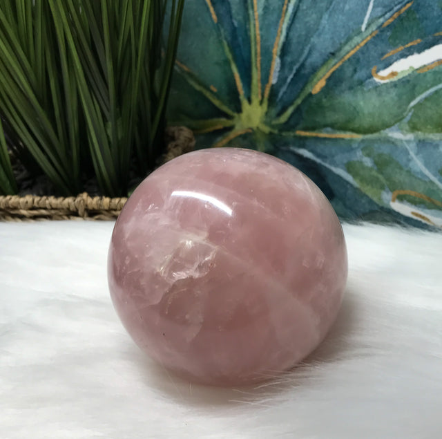 Rose Quartz Sphere for Relationships, Self Confidence & Self Love