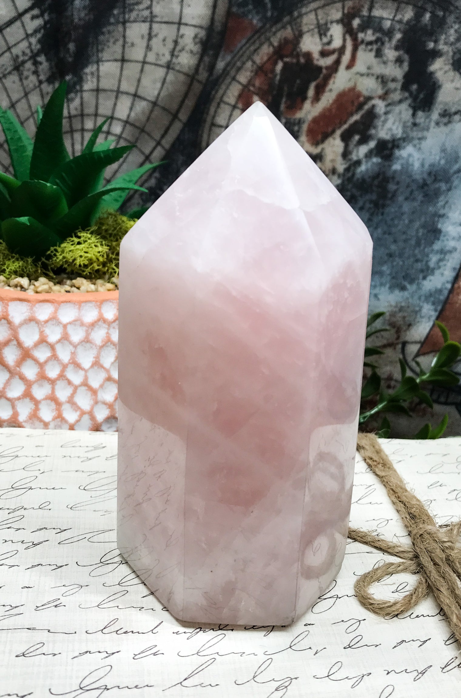 Rose Quartz Tower for Relationships, Self Confidence & Self Love