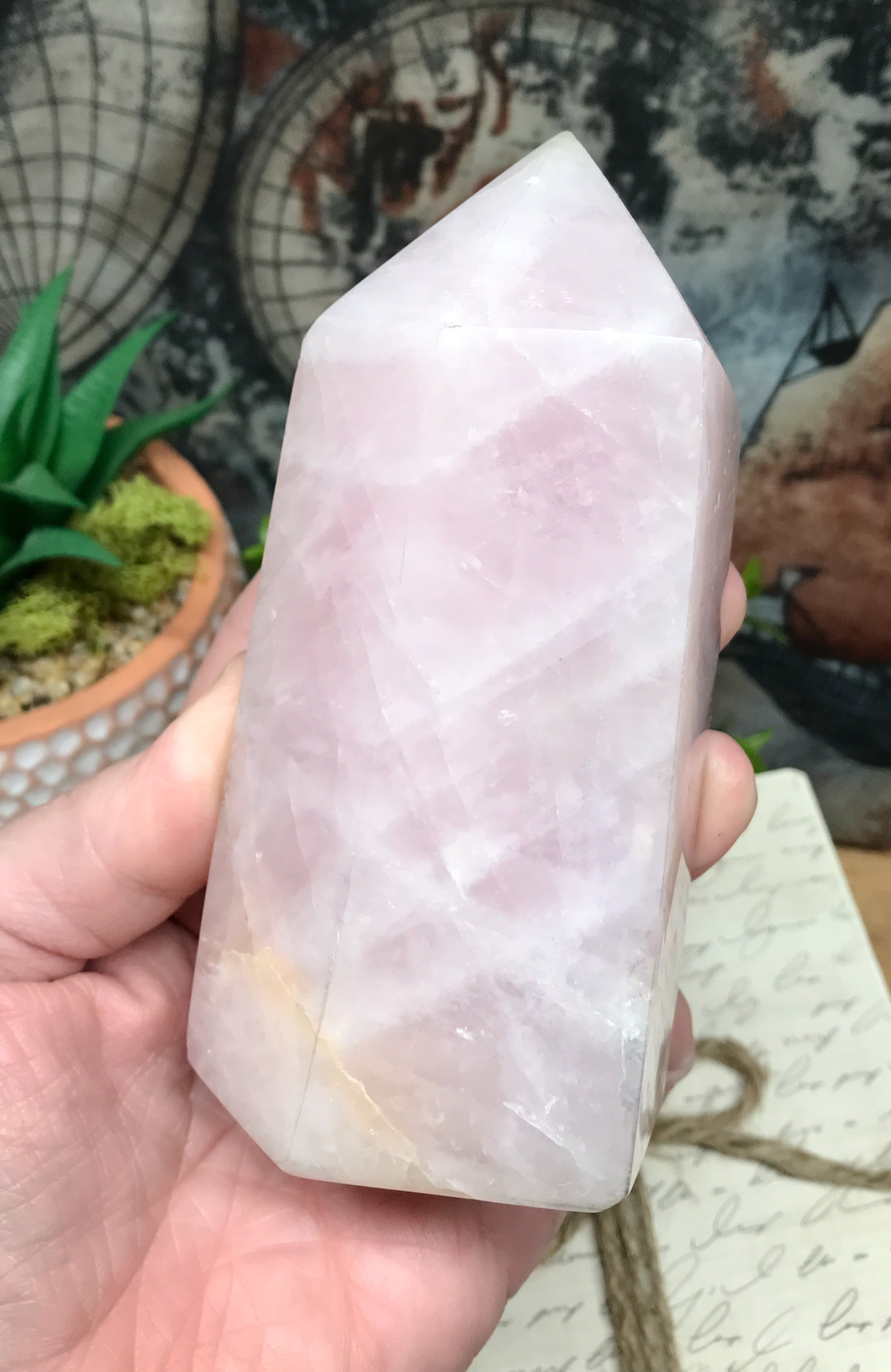 Rose Quartz Tower for Relationships, Self Confidence & Self Love