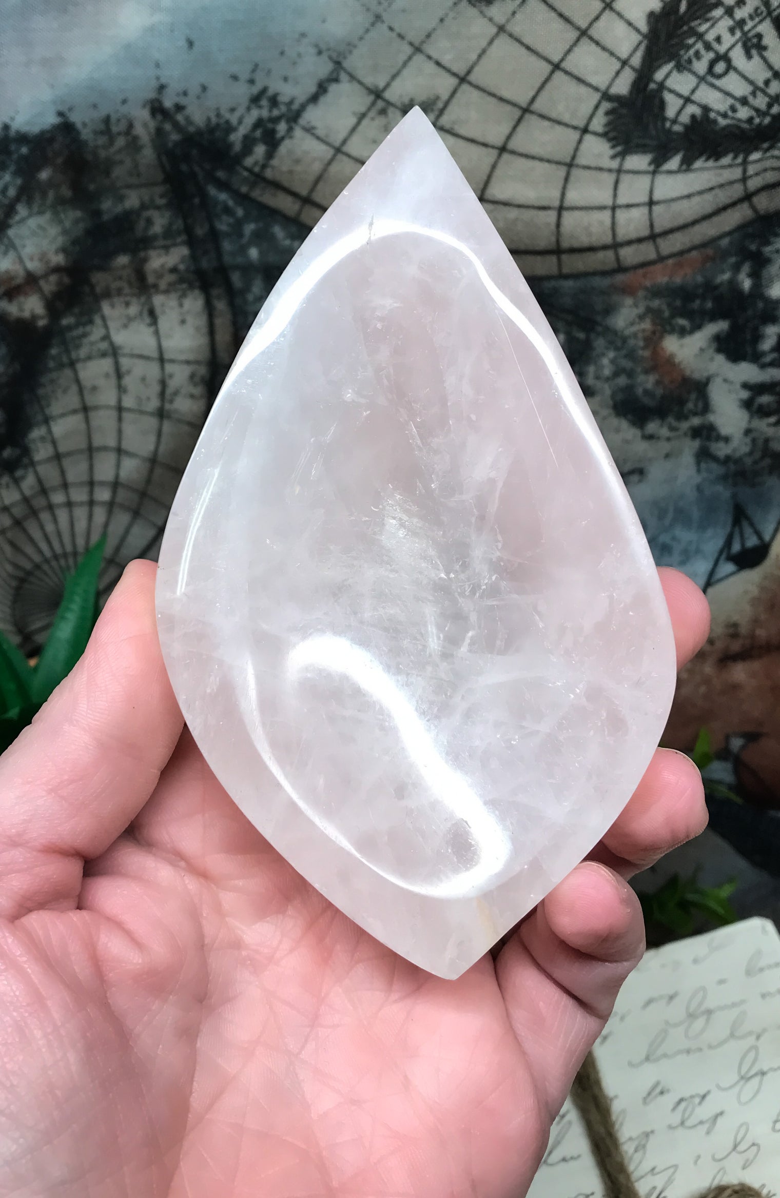 Rose Quartz Freeform Bowl for Relationships, Self Confidence & Self Love