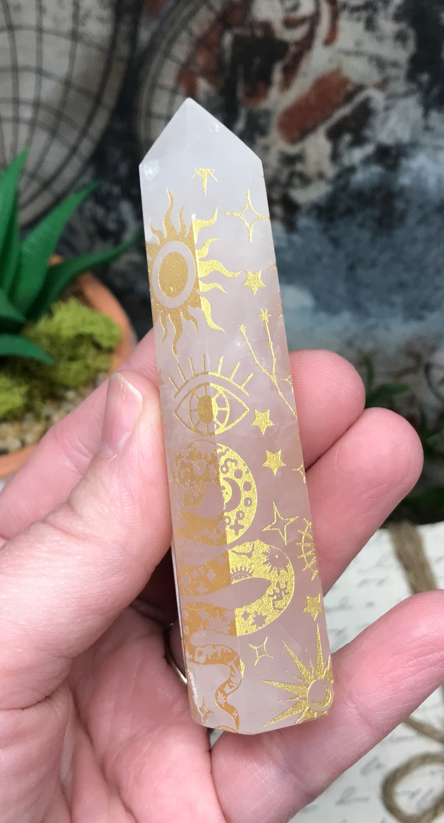 Rose Quartz Crystal Point for Relationships, Self Confidence & Self Love