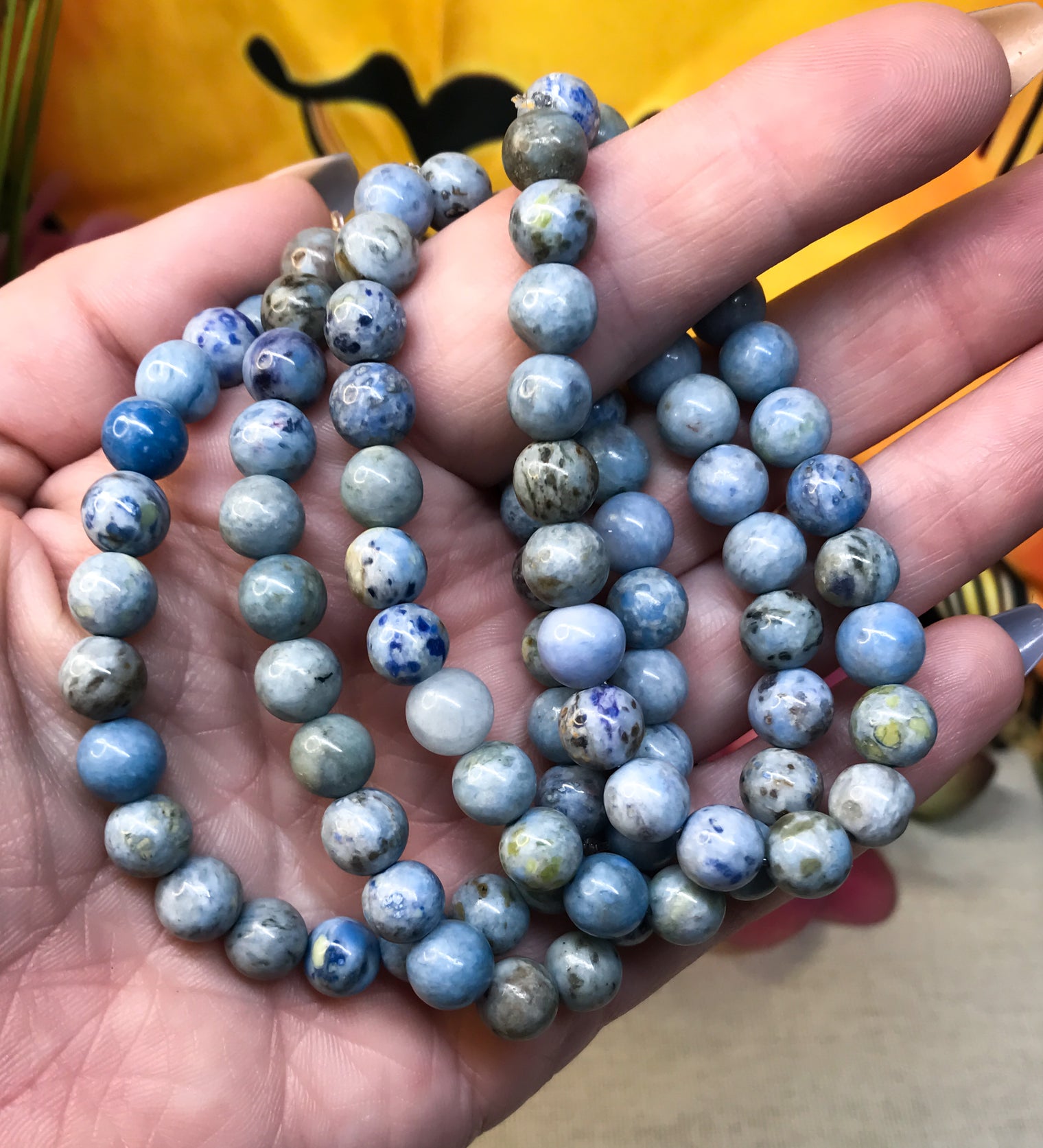 Dumorterite Gemstone Bracelet for Harmony, Tranquility & Patience