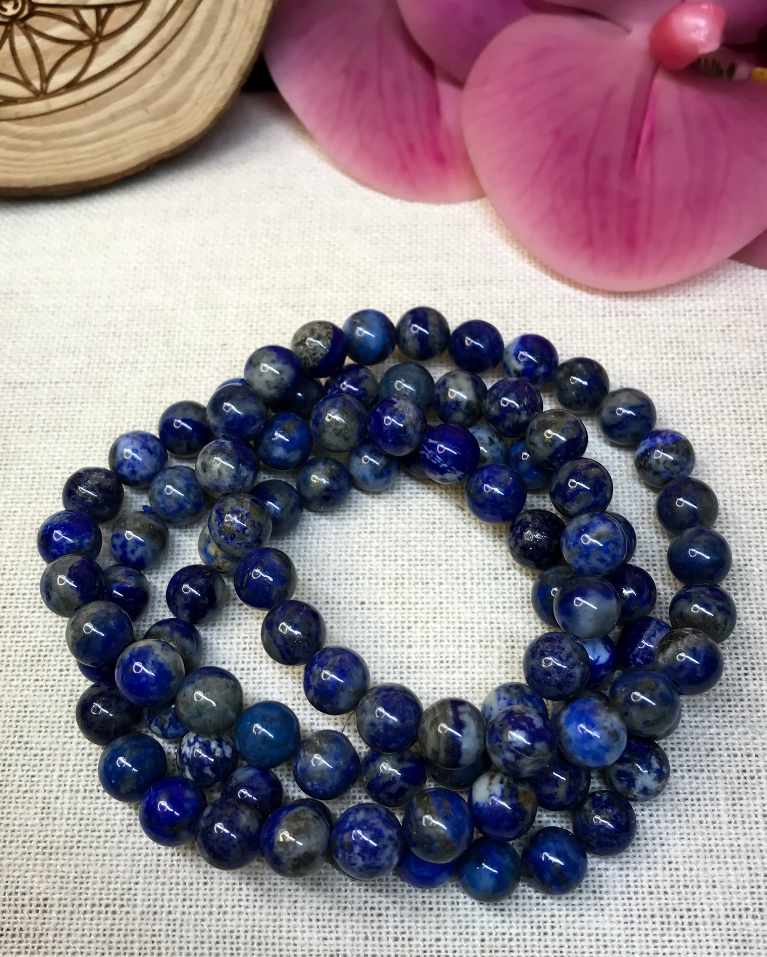 Lapis Lazuli Gemstone Bracelet for Truth, Self Awareness & Self Expression