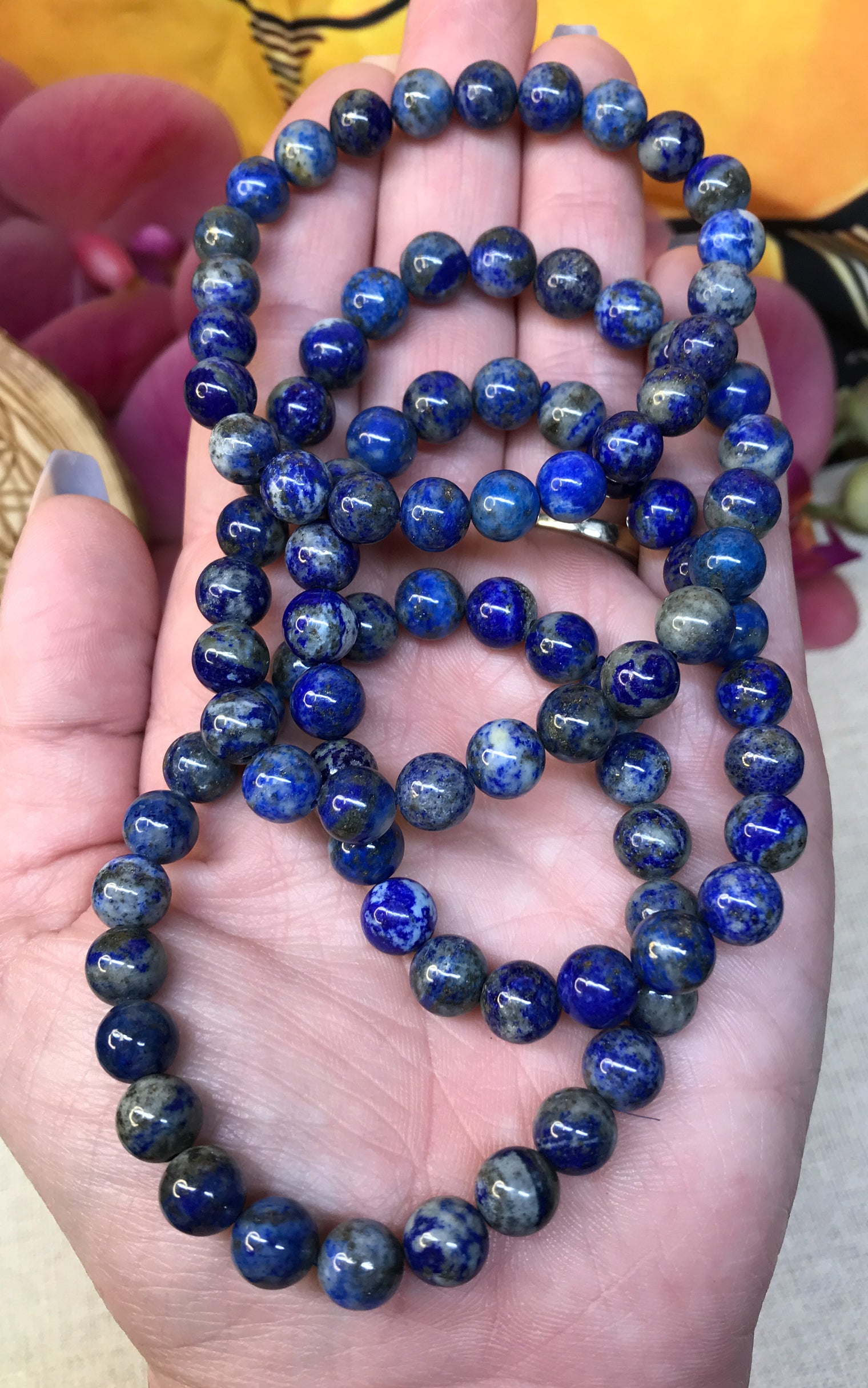 Lapis Lazuli Gemstone Bracelet for Truth, Self Awareness & Self Expression