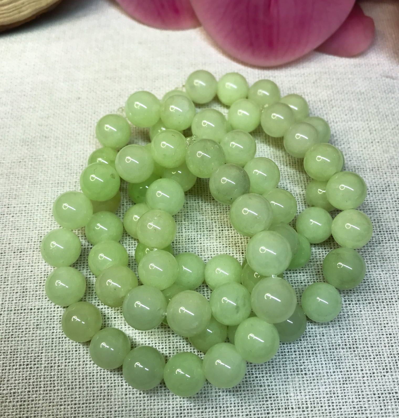 Celadon Chalcedony Gemstone Bracelet for Overcoming Adversity, Self Doubt & Dementia