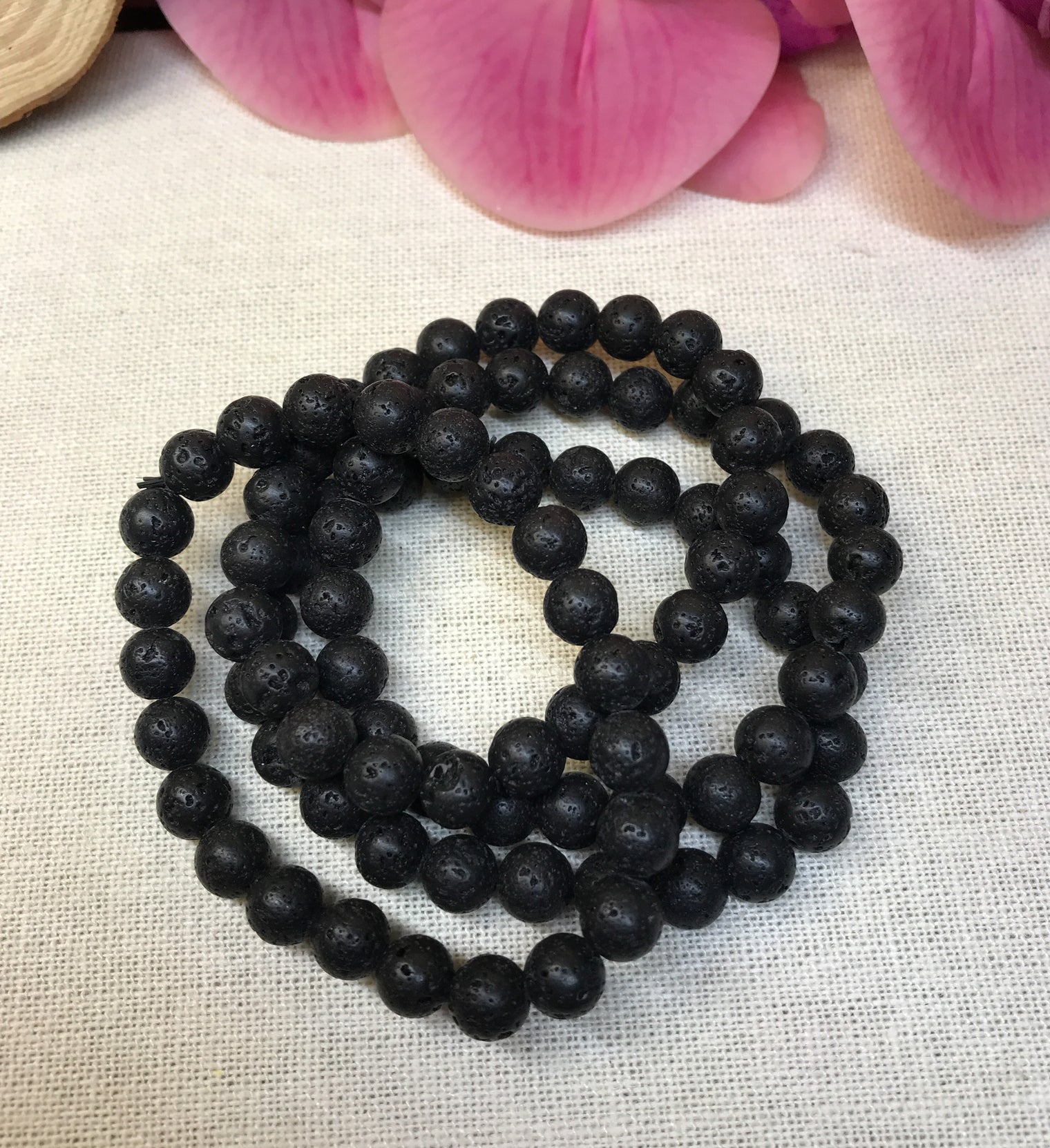Lava Stone Gemstone Bracelet for Embracing Change, Grounding & Connection to the Earth