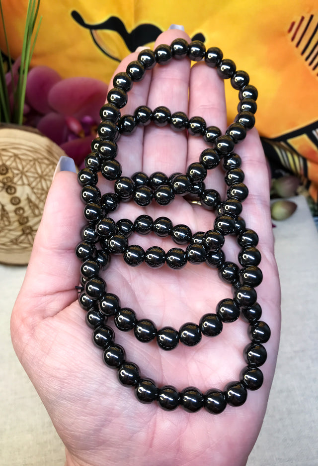 Hematite Gemstone Bracelet for Grounding, Protection &