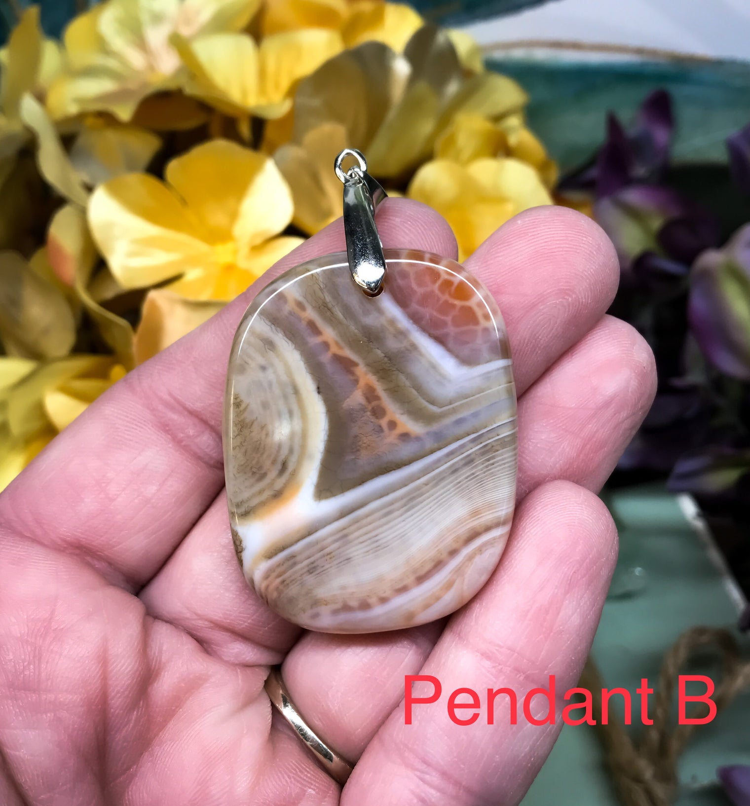Honeycomb Chalcedony Pendants for Motivation, Courage & Optimism