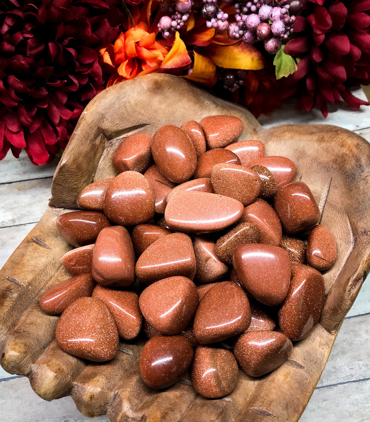 Goldstone Tumbled Stone for Helping to Alleviate Overwhelmed, Chaotic & Overburdened Feelings