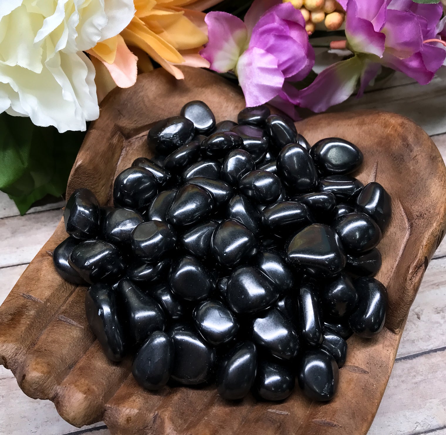 Shungite Tumbled Stone for EMF Protection, UVB Protection & Improves Mood