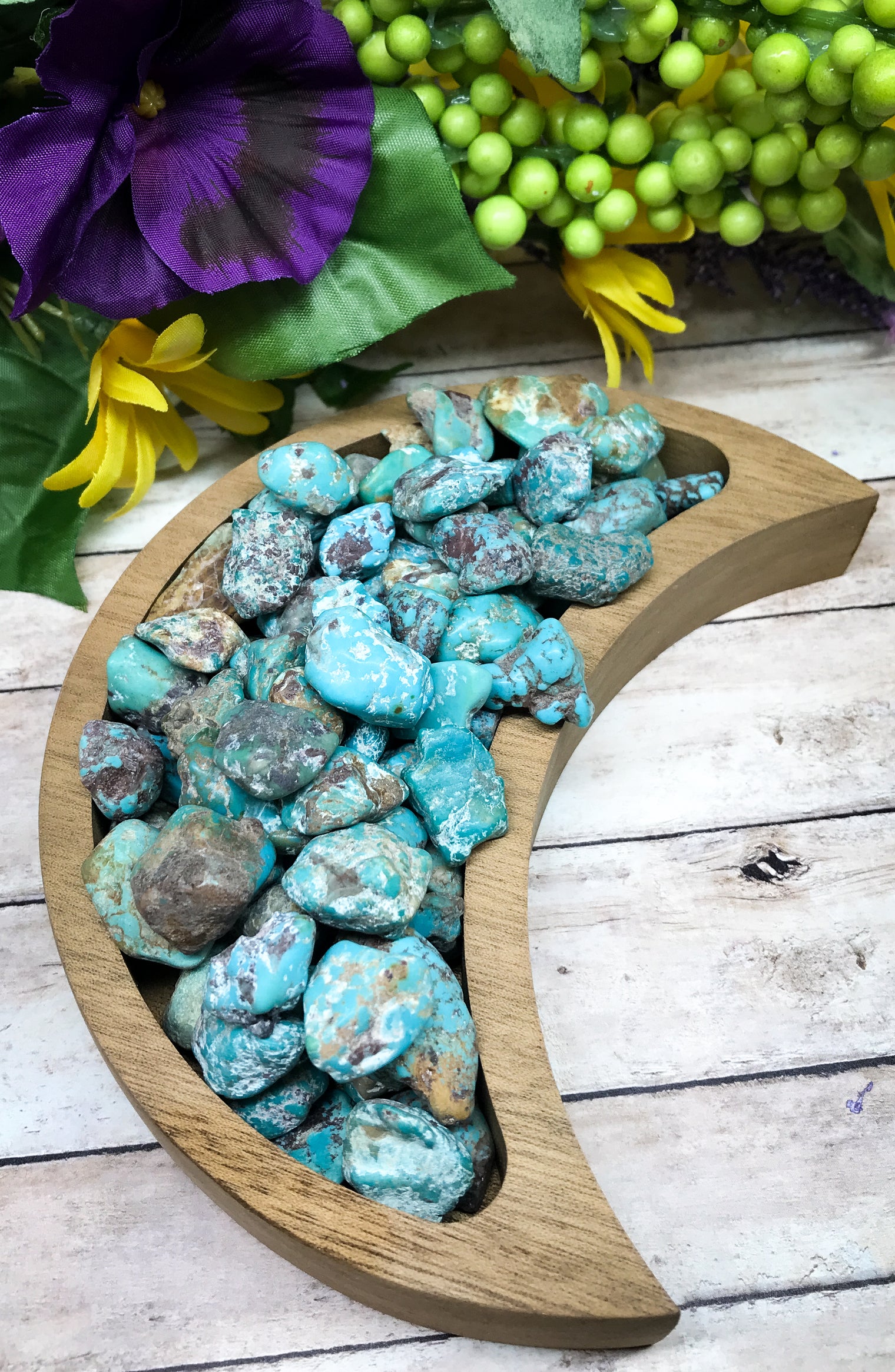 Turquoise Tumbled Stone for Preventing Exhaustion, Panic Attacks & Anti Depressant