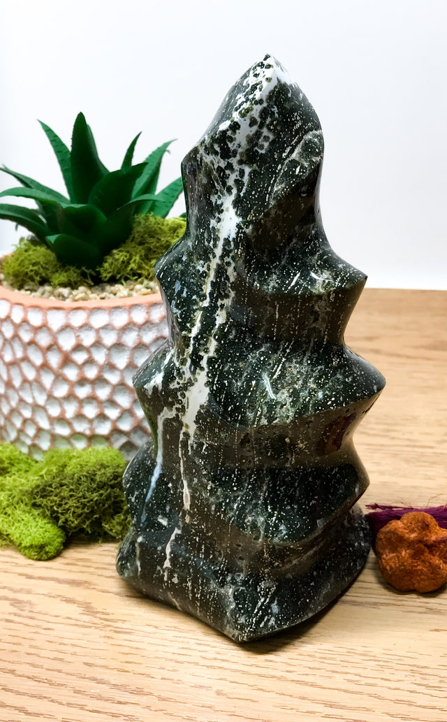 Ocean Jasper Flame for Promoting an Optimistic Outlook, Communication & Uplifting Energy