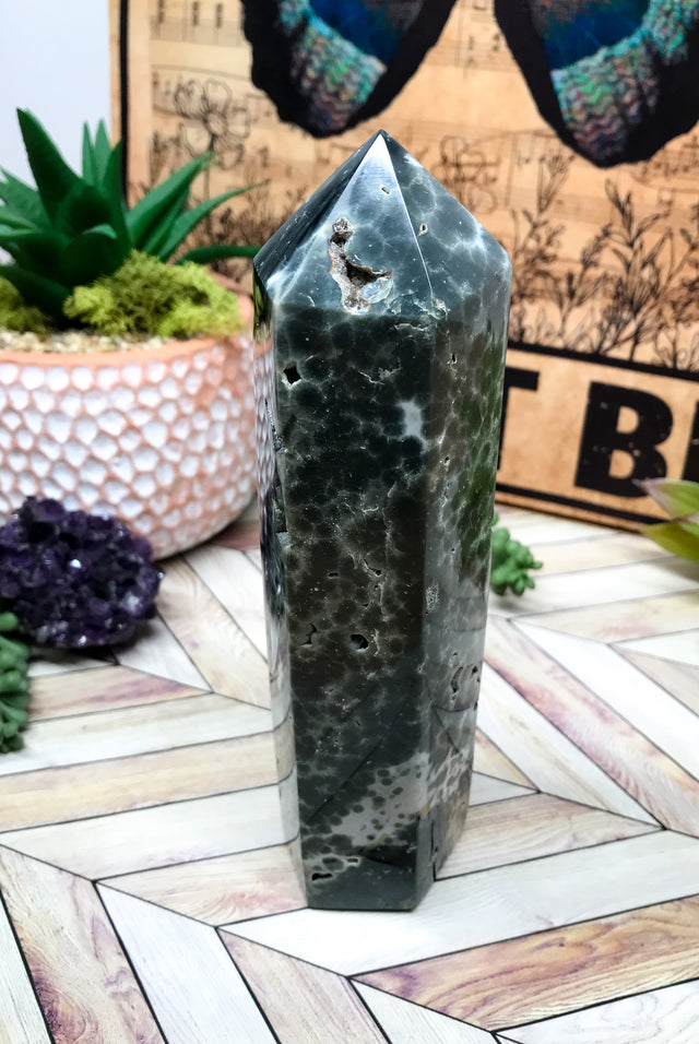 Ocean Jasper Tower for Promoting an Optimistic Outlook, Communication & Uplifting Energy