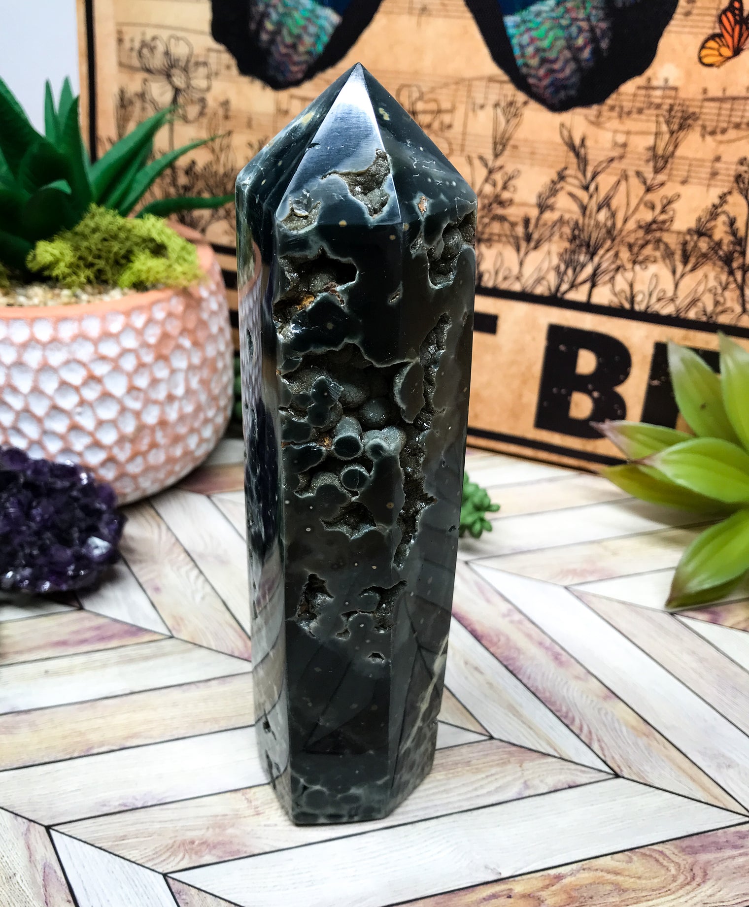 Ocean Jasper Tower for Promoting an Optimistic Outlook, Communication & Uplifting Energy