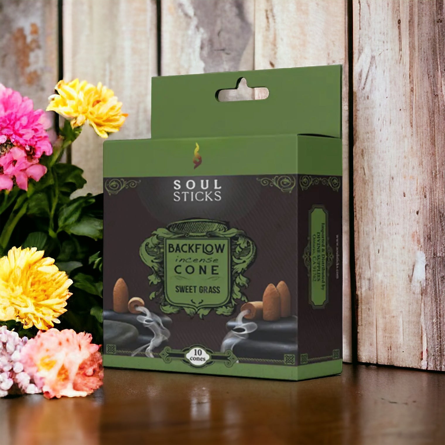 Sweet Grass Backflow Incense Cones for Backflow Incense Burners. 10 Cones per pack.