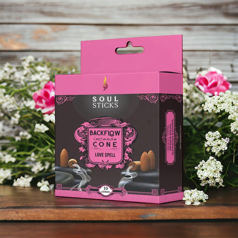 Love Spell Backflow Incense Cones