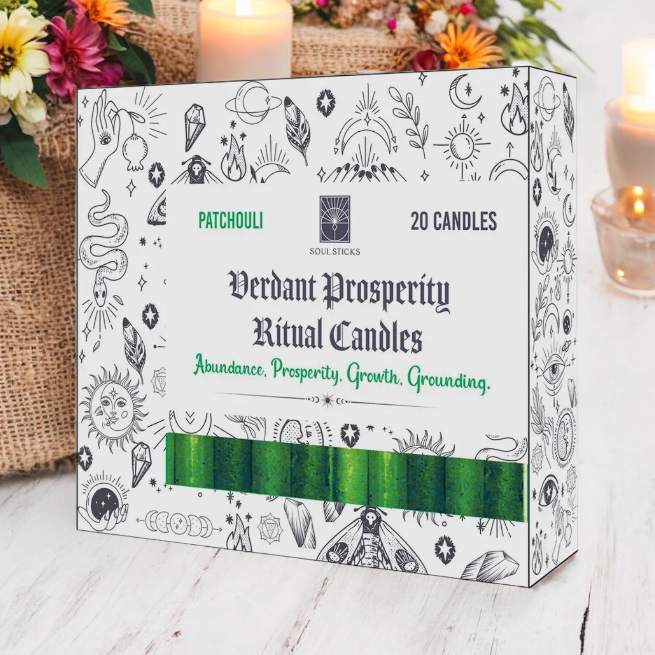 Verdant Prosperity Ritual Candles