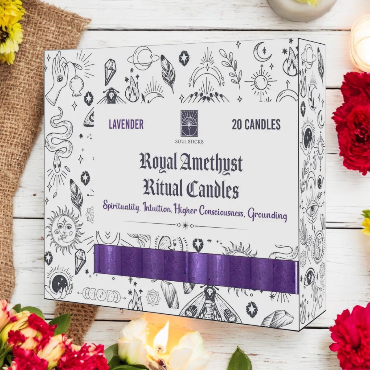 Royal Amethyst Ritual Candles