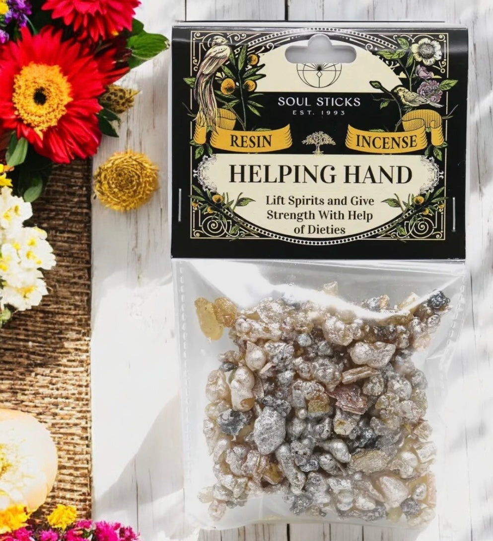 Helping Hand Resin Incense for Lifting Spirits & Give Strength With the Help of Deities