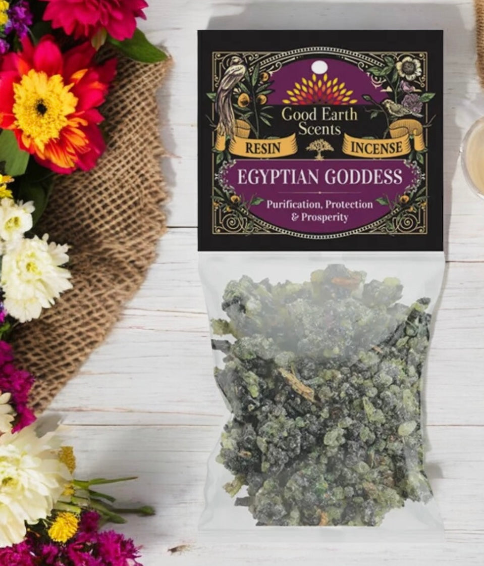 Egyptian Goddess Resin Incense for Purification, Protection & Prosperity