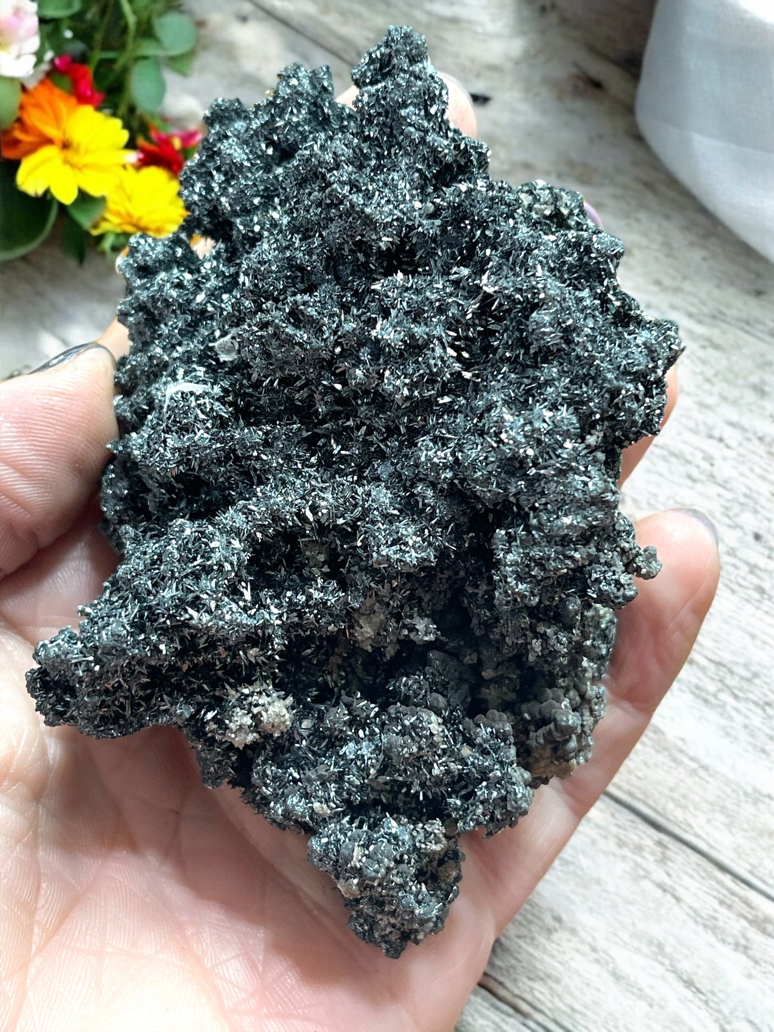 Goethite Druzy Specimen for Expressing Desires, Courage & Confidence