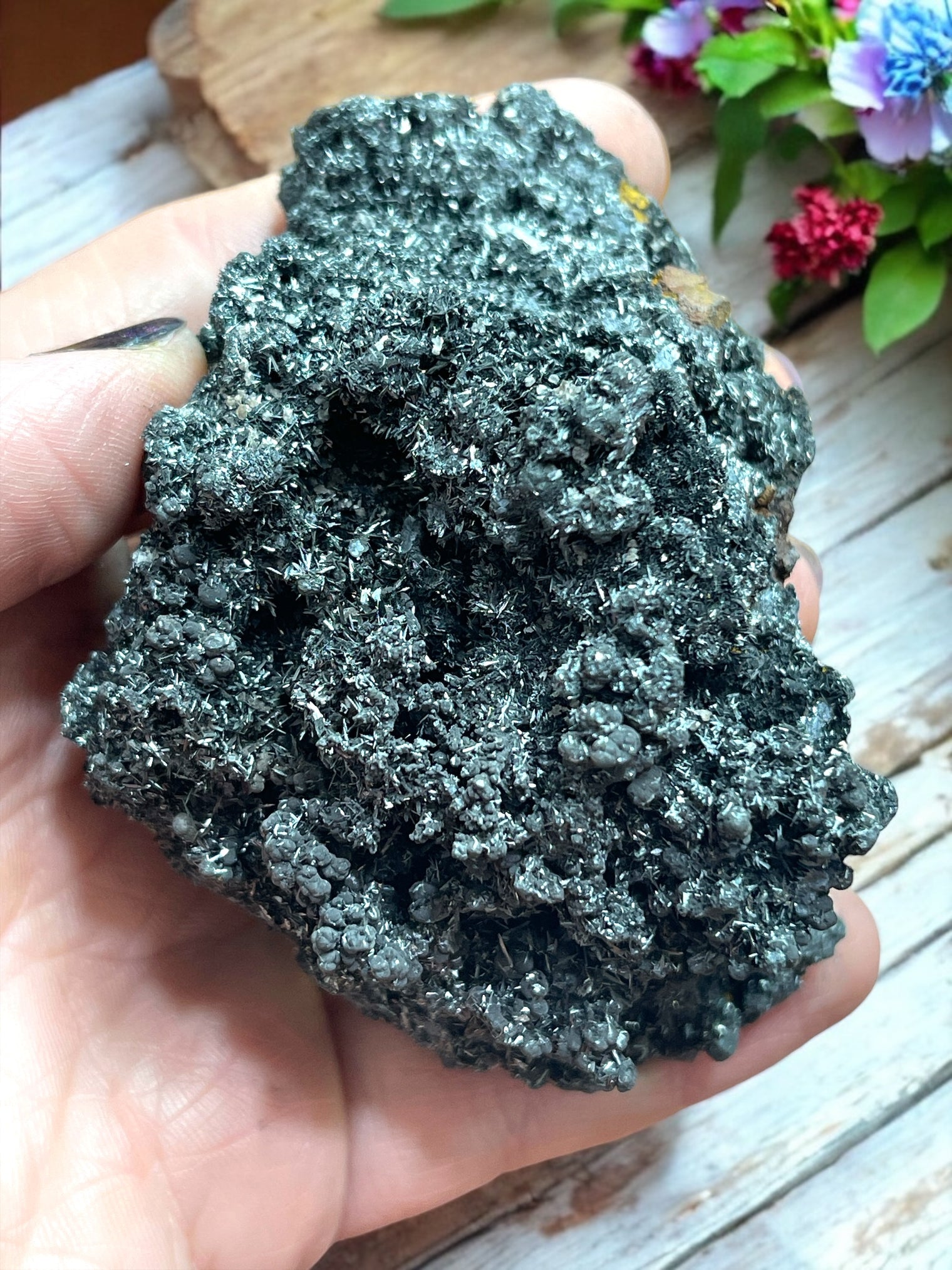 Goethite Druzy Specimen for Expressing Desires, Courage & Confidence