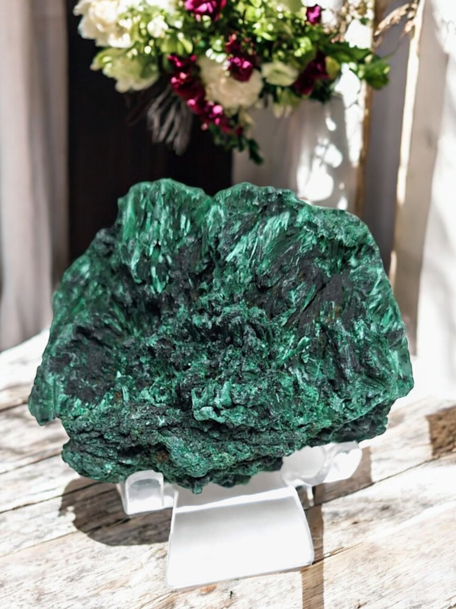 Velvet Malachite Specimen for Self Awareness, Strengthening Aura & Change