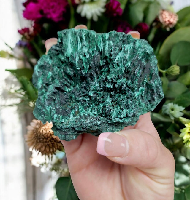 Velvet Malachite Specimen for Self Awareness, Strengthening Aura & Change