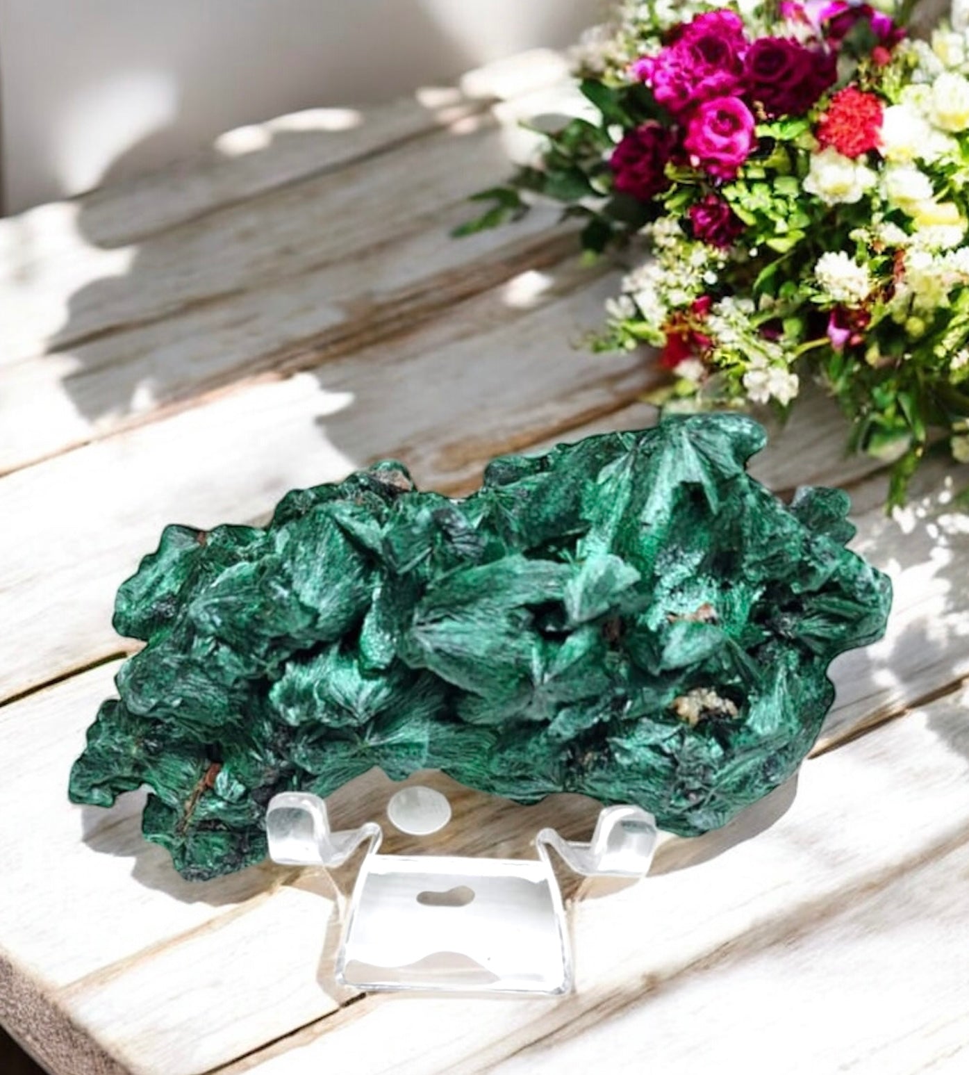Velvet Malachite Specimen for Self Awareness, Strengthening Aura & Change