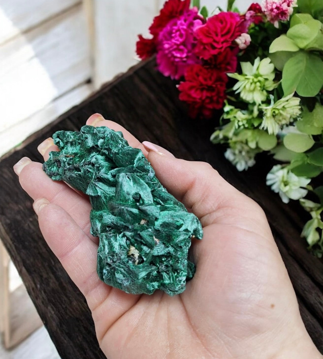 Velvet Malachite Specimen for Self Awareness, Strengthening Aura & Change