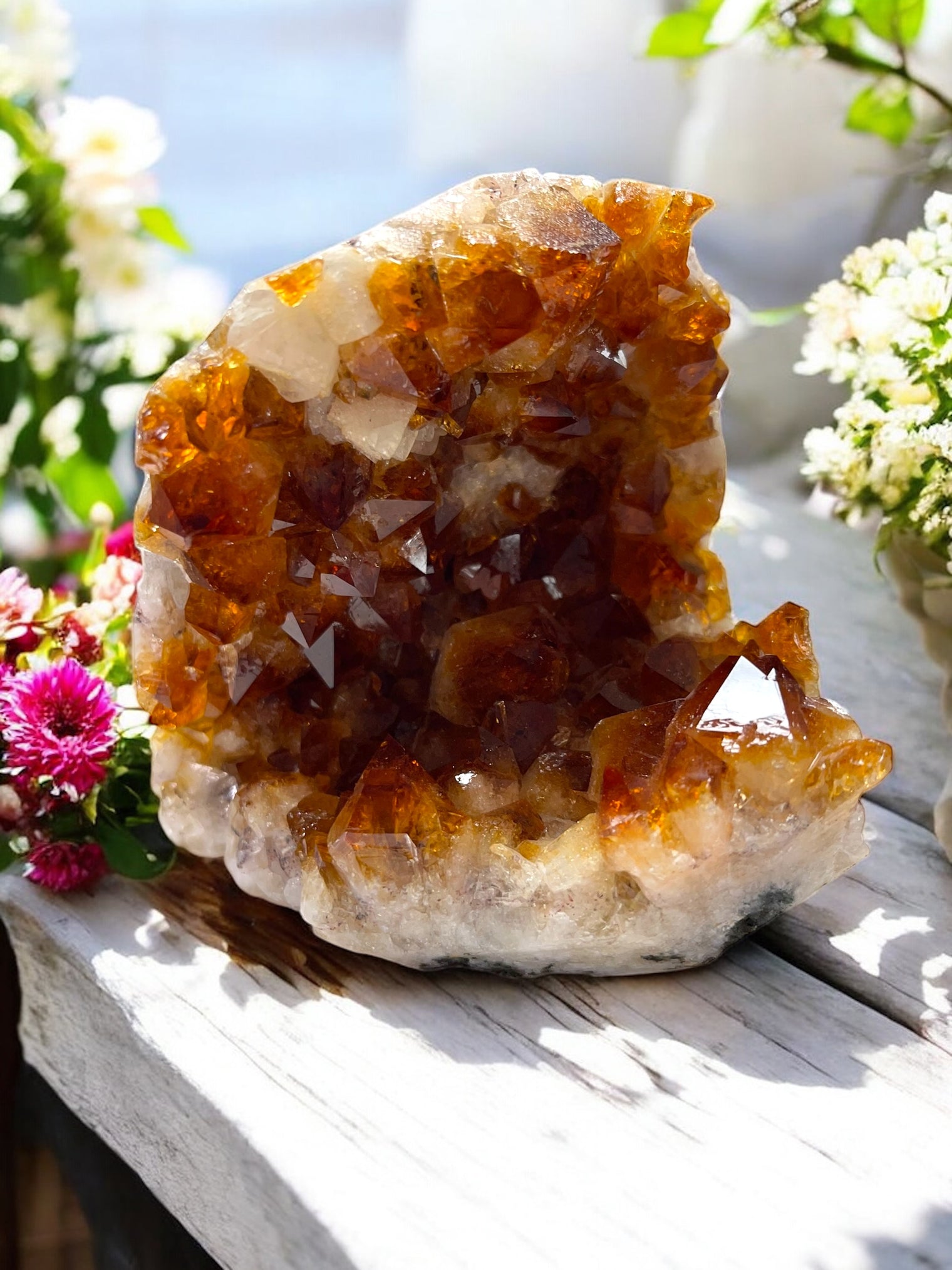 Citrine Geode for Self Esteem, Self Confidence & Self Expression