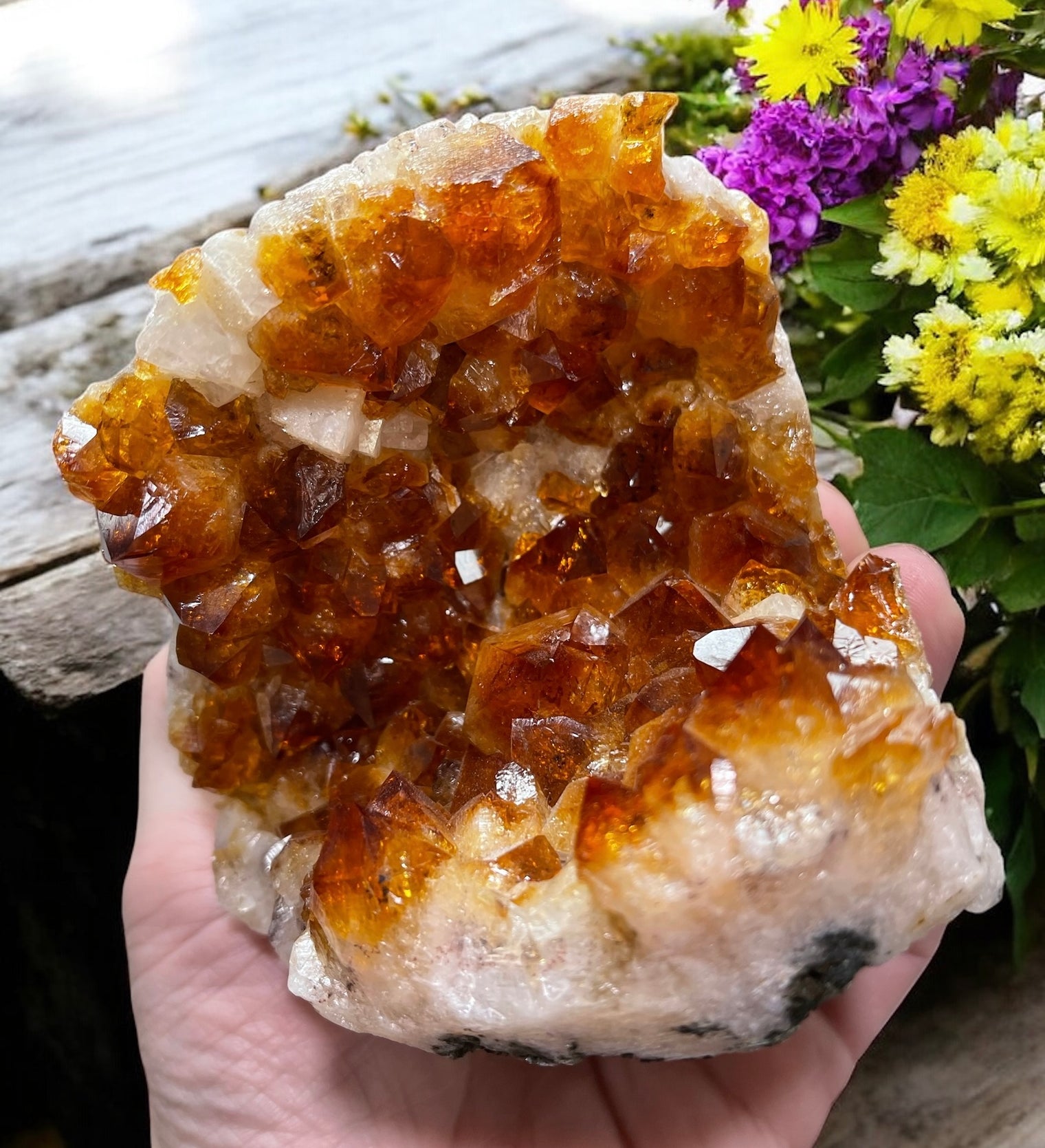 Citrine Geode for Self Esteem, Self Confidence & Self Expression