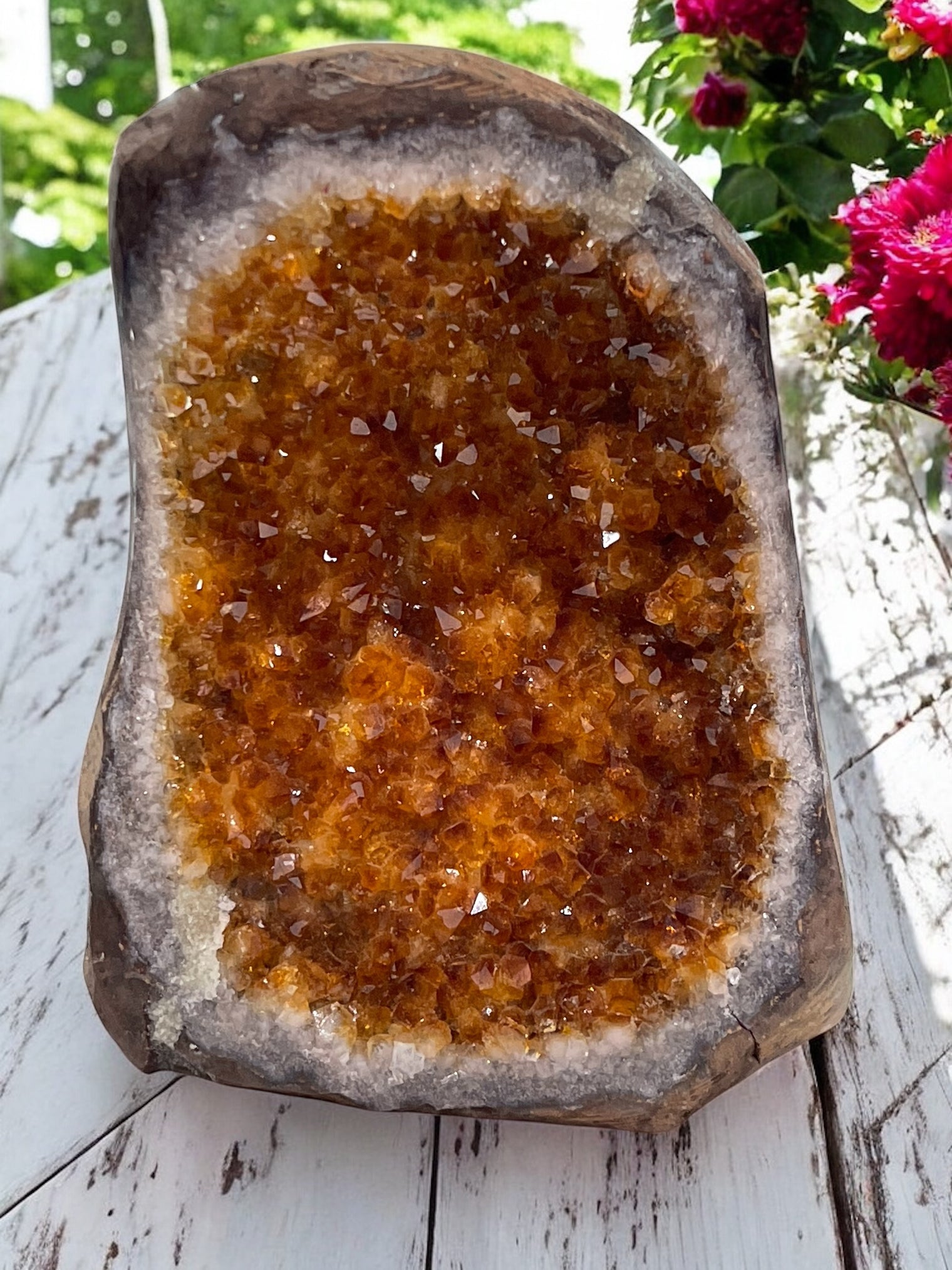 Citrine Geode for Self Esteem, Self Confidence & Self Expression