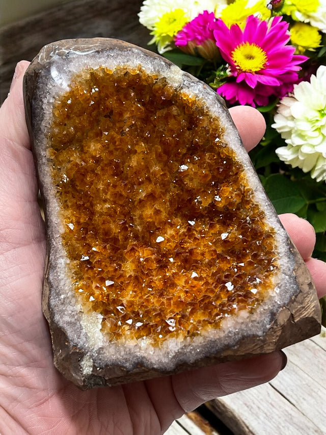 Citrine Geode for Self Esteem, Self Confidence & Self Expression