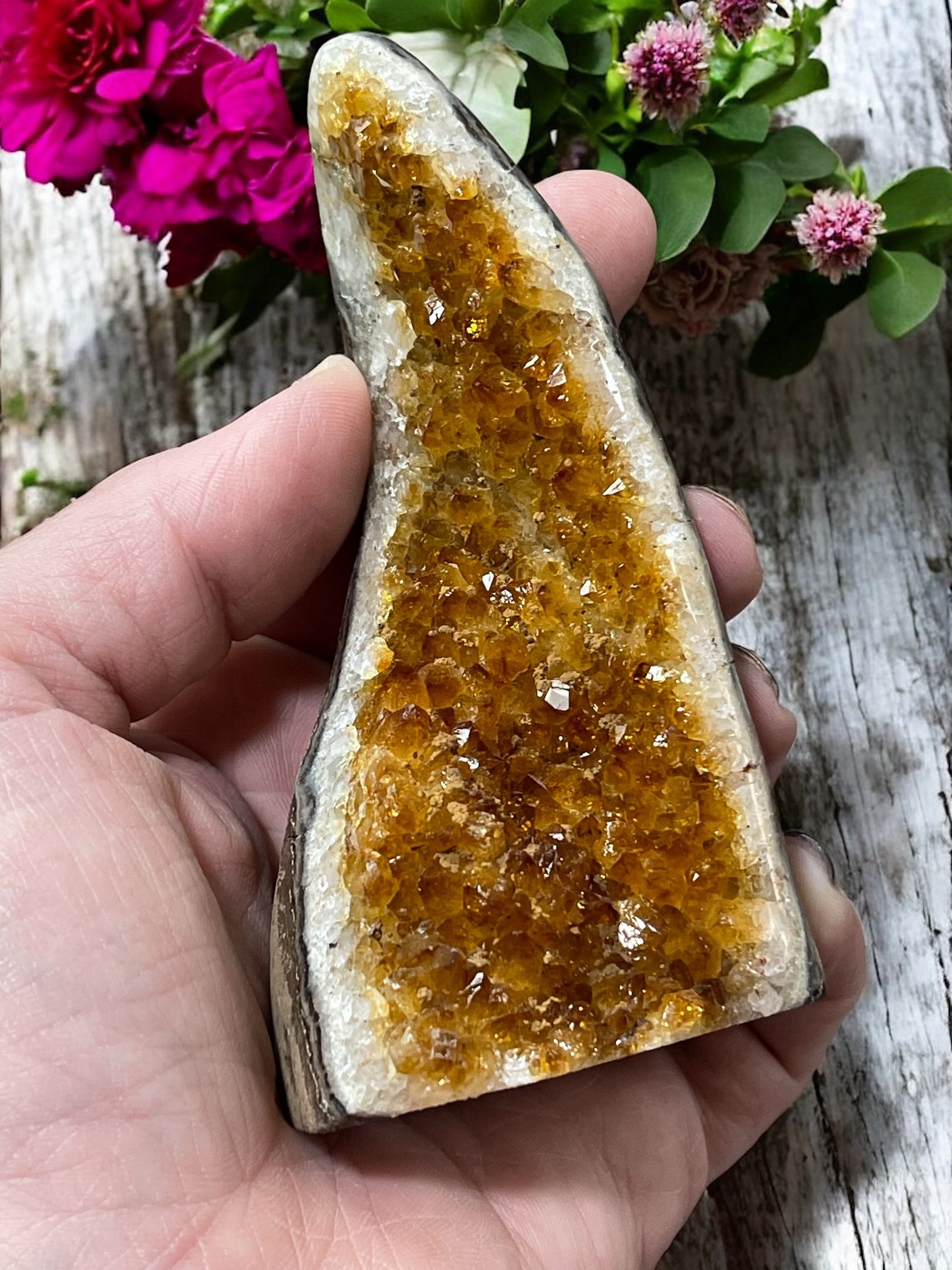 Citrine Geode for Self Esteem, Self Confidence & Self Expression