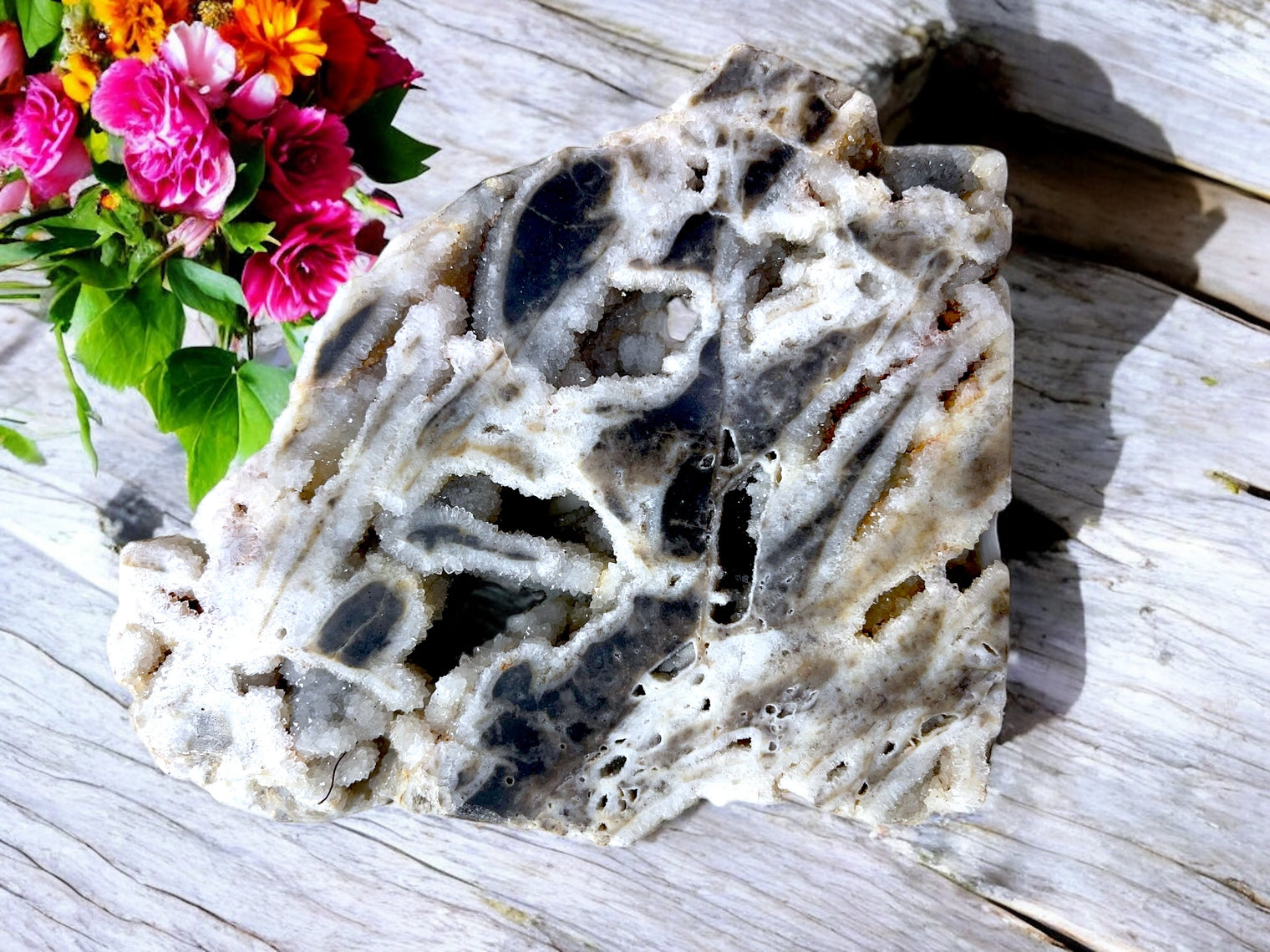 Druzy Sphalerite Slab for Vitality, Passion & Confidence