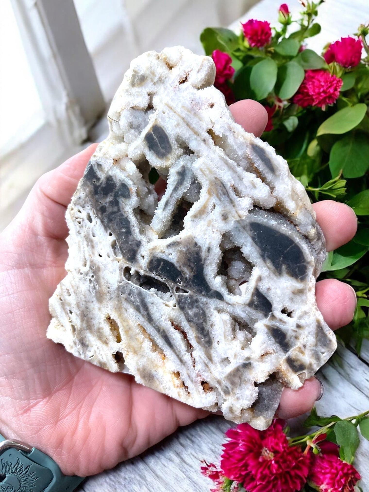 Druzy Sphalerite Slab for Vitality, Passion & Confidence