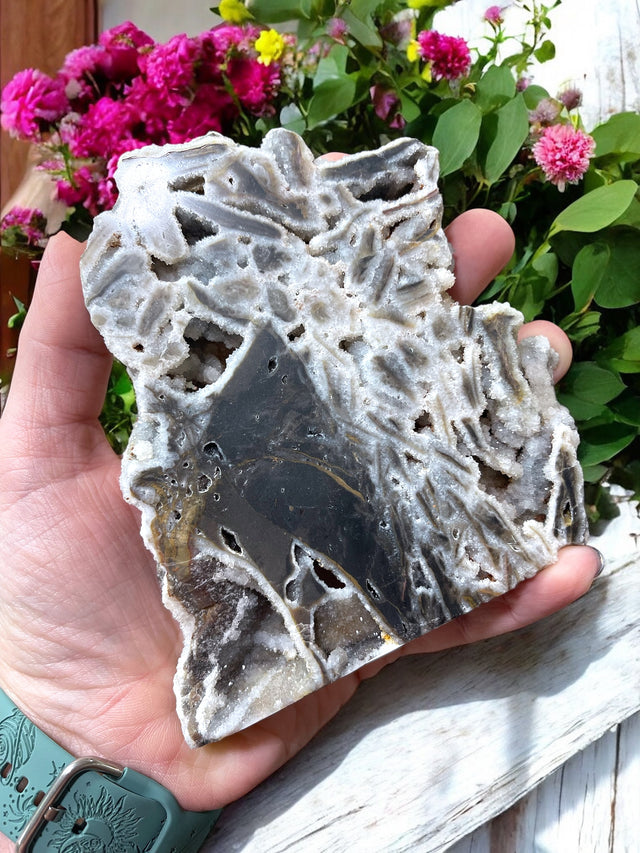 Druzy Sphalerite Slab for Vitality, Passion & Confidence