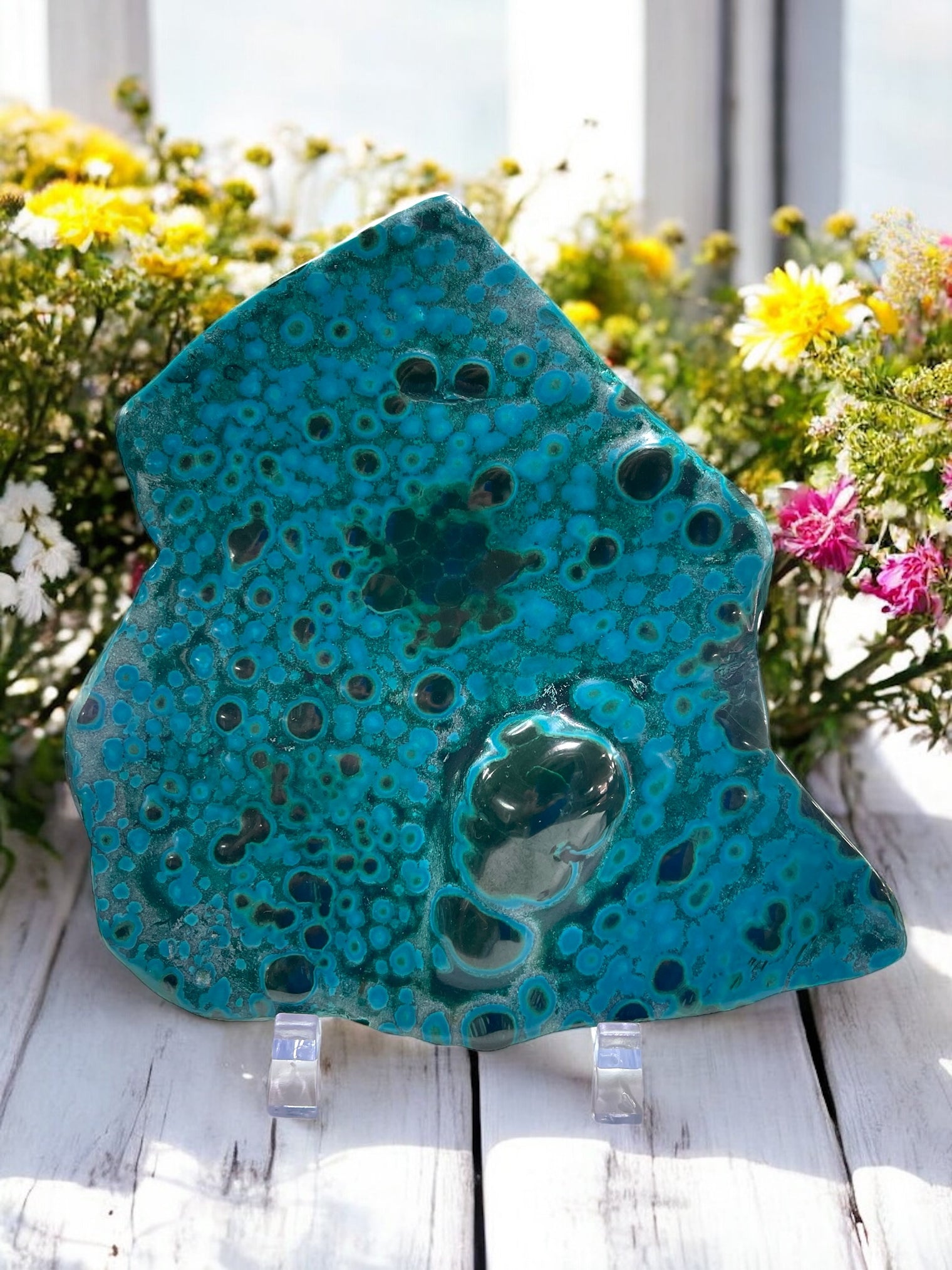 Chrysocolla Slab for Expression, Knowledge & Empowerment