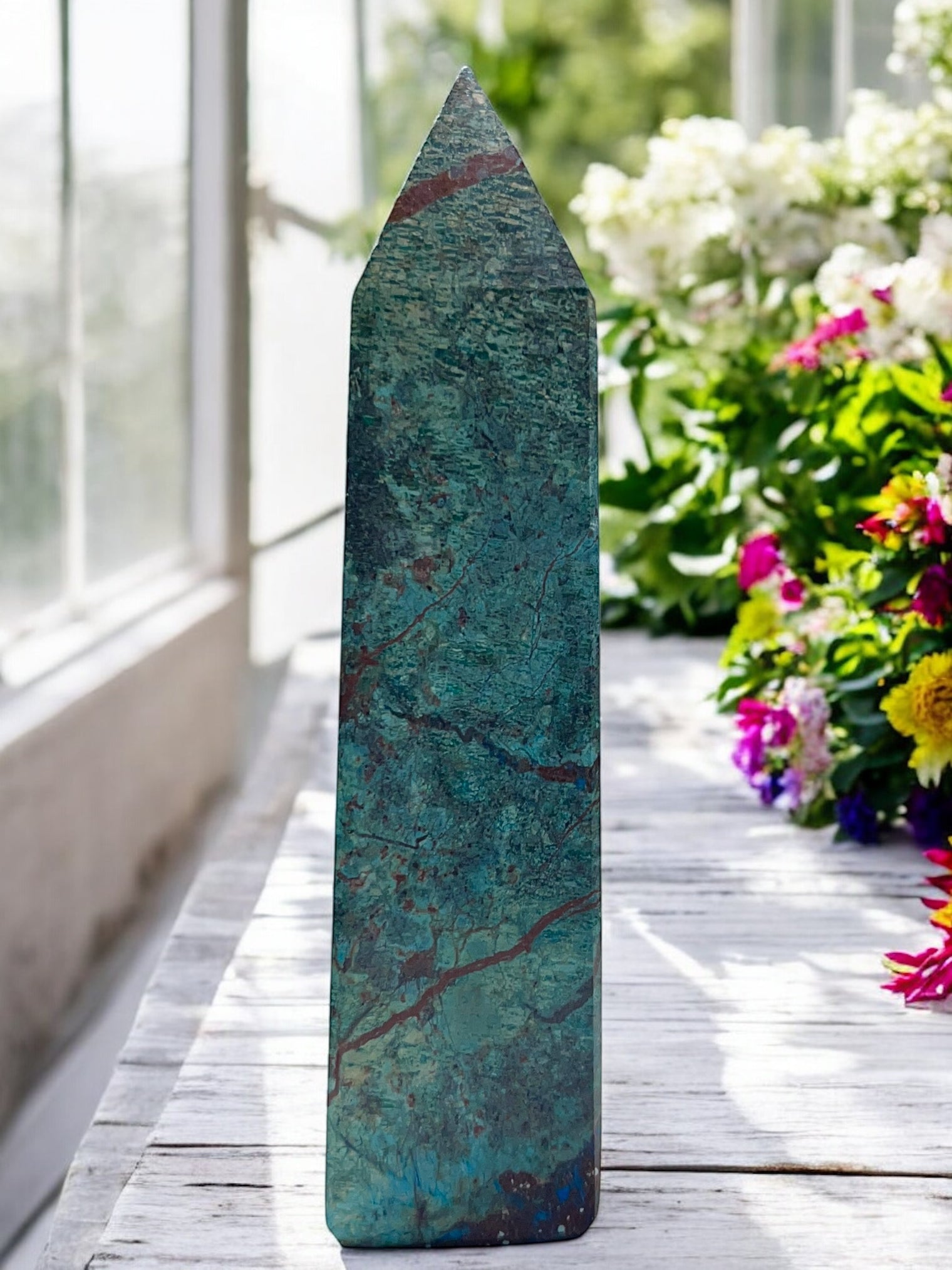 Chrysocolla Tower for Expression, Knowledge & Empowerment