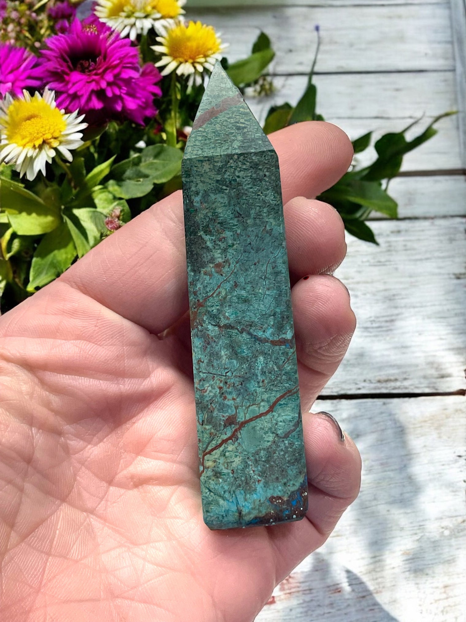 Chrysocolla Tower for Expression, Knowledge & Empowerment