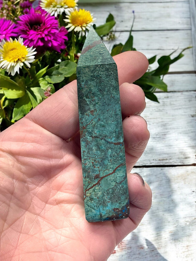 Chrysocolla Tower for Expression, Knowledge & Empowerment