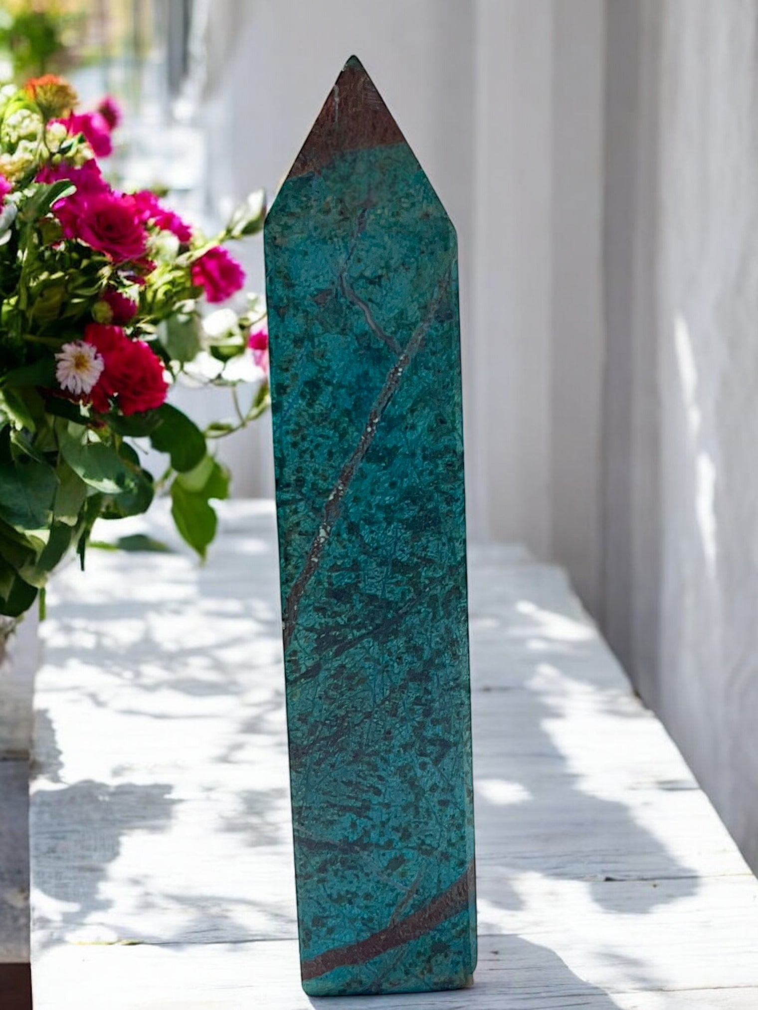 Chrysocolla Tower for Expression, Knowledge & Empowerment