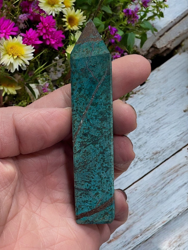 Chrysocolla Tower for Expression, Knowledge & Empowerment