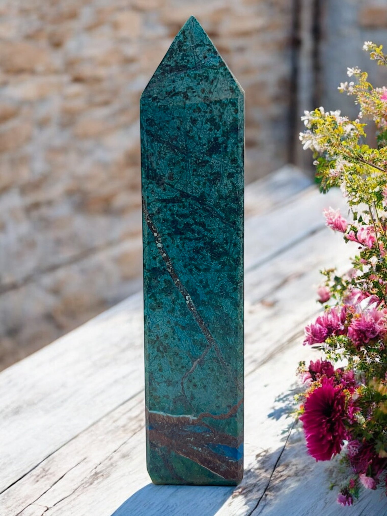 Chrysocolla Tower for Expression, Knowledge & Empowerment