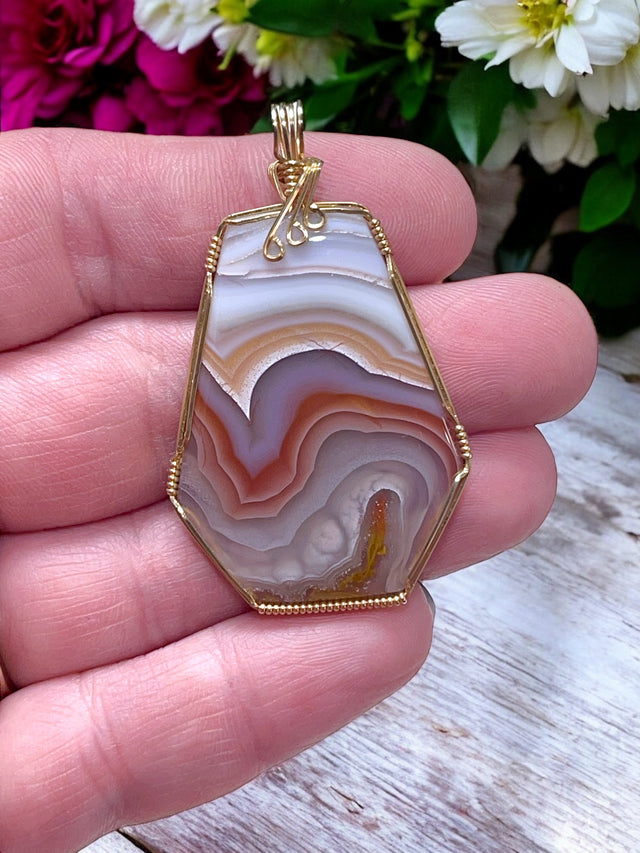 Aqua Nueva Agate Pendant for Peace of Mind, Focus & Emotional Control