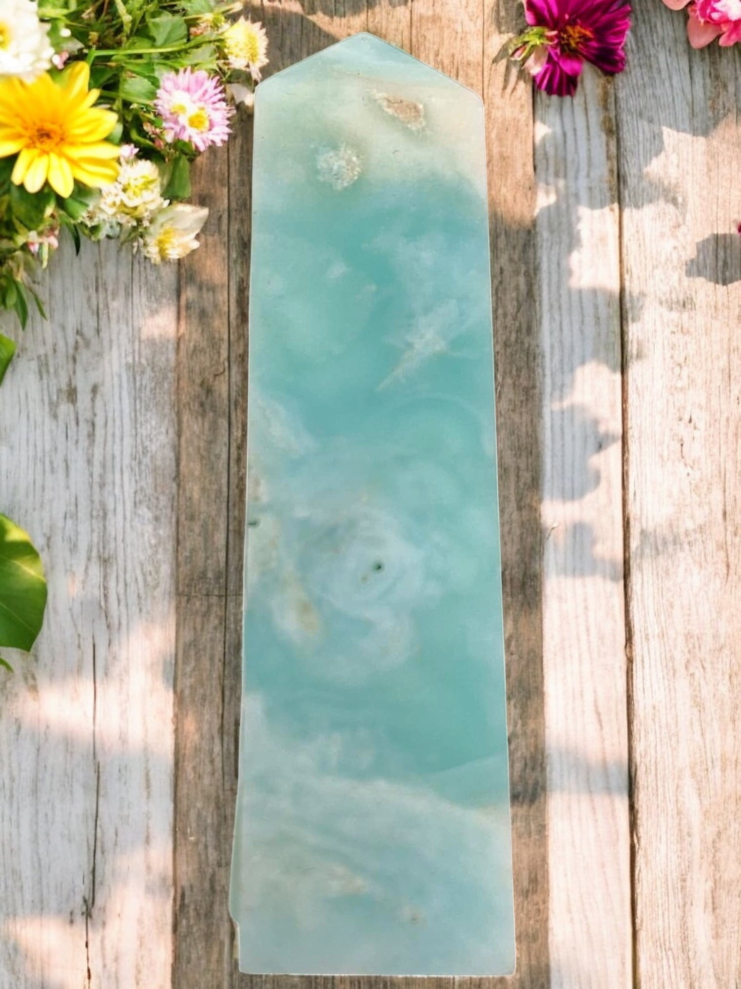 Blue Caribbean Calcite Tower for Inner Purpose & Elevating Consciousness